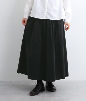 コットン細コールキュロットスカート(ブラック-F)