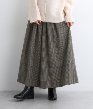 ストレッチキュロットスカート(ベージュミニチュニック-F)