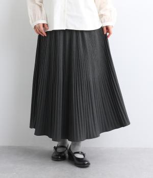 コットンマル―デライトデニムプリーツスカート(ブラック-F)