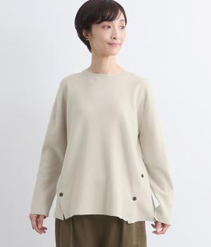 ハーフミラノサイド切替ニットプルオーバー