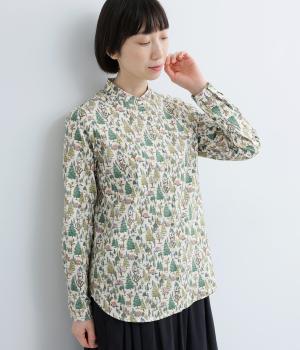 ビエラ森の中の家スタンドカラーレギュラーシャツ