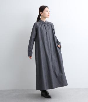 コットンミニカラーギャザーワンピース(ダイヤ-F)