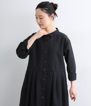 リボン柄ジャカード　オフカラーワンピース