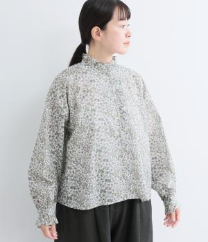 LIBERTYネックフリルブラウス(Antique Garden/26BU-F)