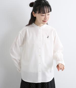 バンドカラードロップショルダーシャツ