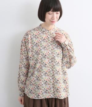 LIBERTYバンドカラービッグシャツ(Quey2/22AT-F)