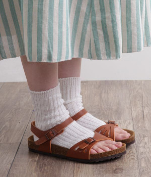 リネンリブサンダルソックス