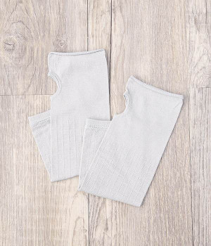 シルクアームカバーショート(シルバーグレー-ONESIZE)