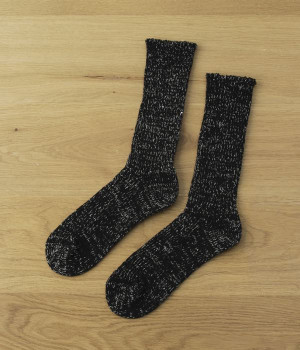 ヘンプコットンリブソックス(ブラック-ONESIZE)