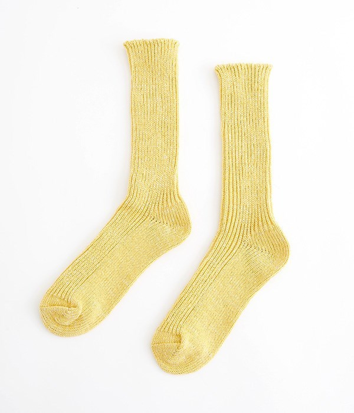 ヘンプコットンリブソックス(ヴィンテージイエロー-ONESIZE)