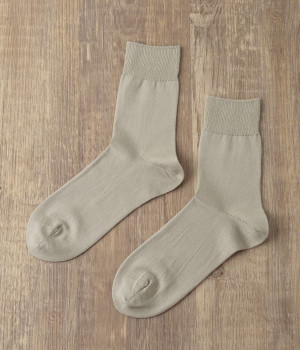 エジプトコットンプレーンソックス(ライトグレー-ONESIZE)