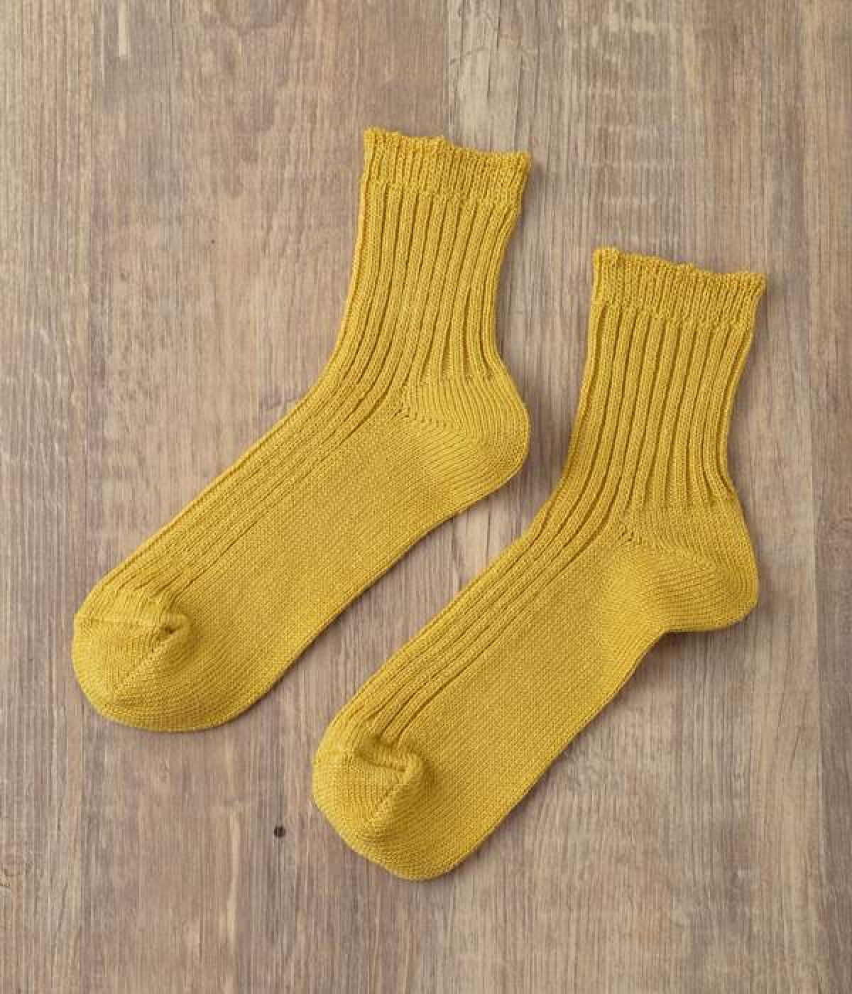 リネンリブソックス(カナリヤイエロー-ONESIZE)
