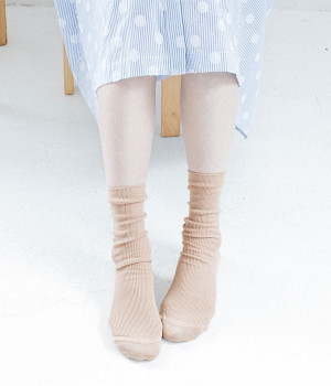 アメリカンシーアイランドコットンソックス(ベージュ-ONESIZE)