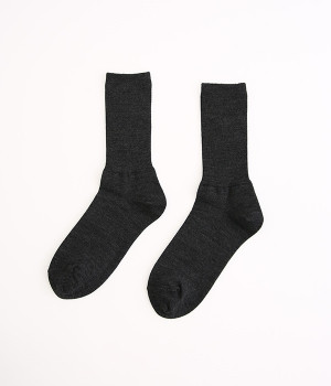 メリノウールリブソックス(チャコール-ONESIZE)