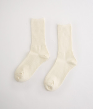 メリノウールリブソックス(アイボリー-ONESIZE)