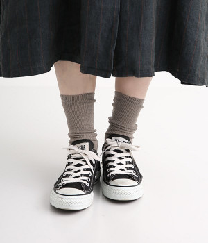 メリノウールリブソックス(オートミール-ONESIZE)