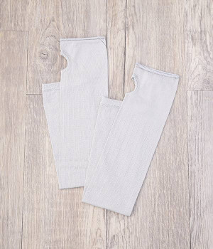 シルクアームカバー(シルバーグレー-ONESIZE)