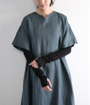 シルクアームカバー(ブラック-ONESIZE)