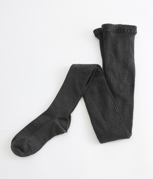 シルクコットンリブタイツ(チャコール-ONESIZE)