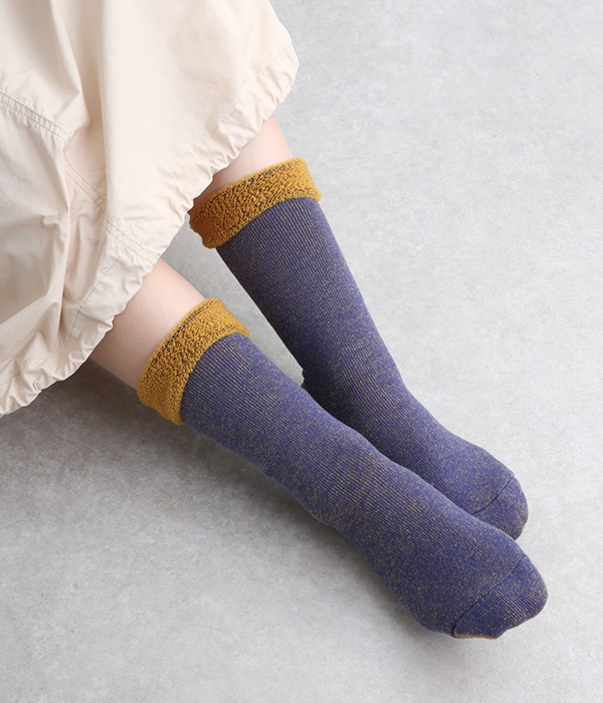 コットンウールパイルソックス【シーズンカラー】(ラピスラズリ-ONESIZE)