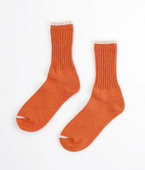 シルクコットン天竺ソックス【シーズンカラー】(琥珀ビア-ONESIZE)