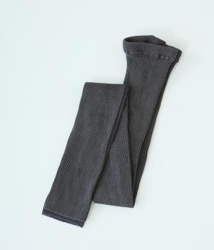 シルクコットンリブレギンス(チャコール-ML)