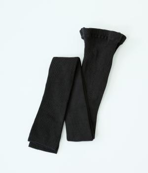 シルクコットンリブレギンス(ブラック-ML)