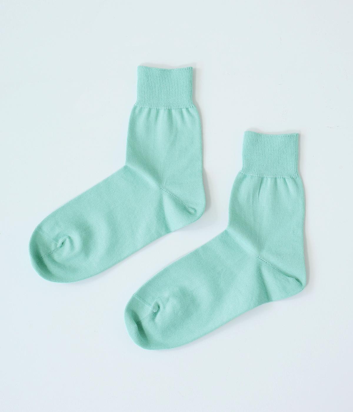 エジプトコットンプレーンソックス【シーズンカラー】(ターコイズバス-S)