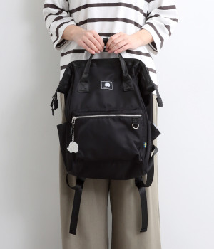 がばっとひらくリュック(ブラック-ONESIZE)