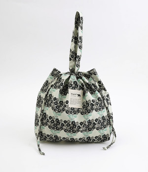 巾着トートバッグ(ライトグレー-ONESIZE)