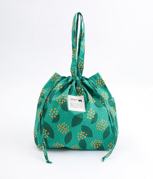 巾着トートバッグ(ターコイズ-ONESIZE)