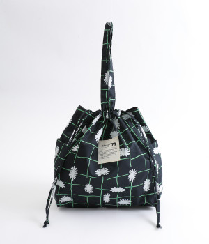 巾着トートバッグ(ブラック/saleikko-ONESIZE)