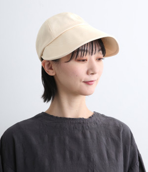ツバ広キャップ(アイボリー-ONESIZE)
