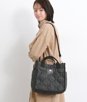キルティング2wayトートバッグ(グリーン-F)