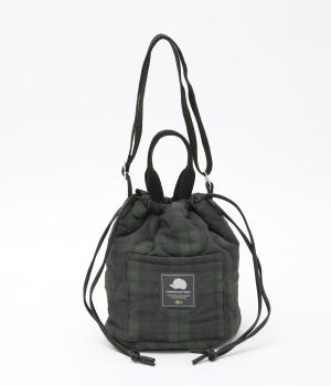 キルティング巾着バッグ(グリーン-F)