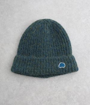 刺繍ニット帽(ミックスグリーン-F)