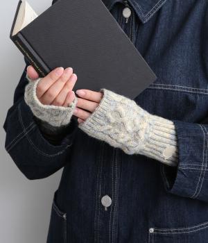 フィンガーレスアームカバー(ミックスホワイト-F)