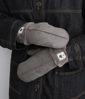 スエード調ミトン(グレー-F)