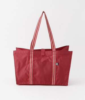 レジカゴバッグ　ストライプストラップ(レッド-ONESIZE)