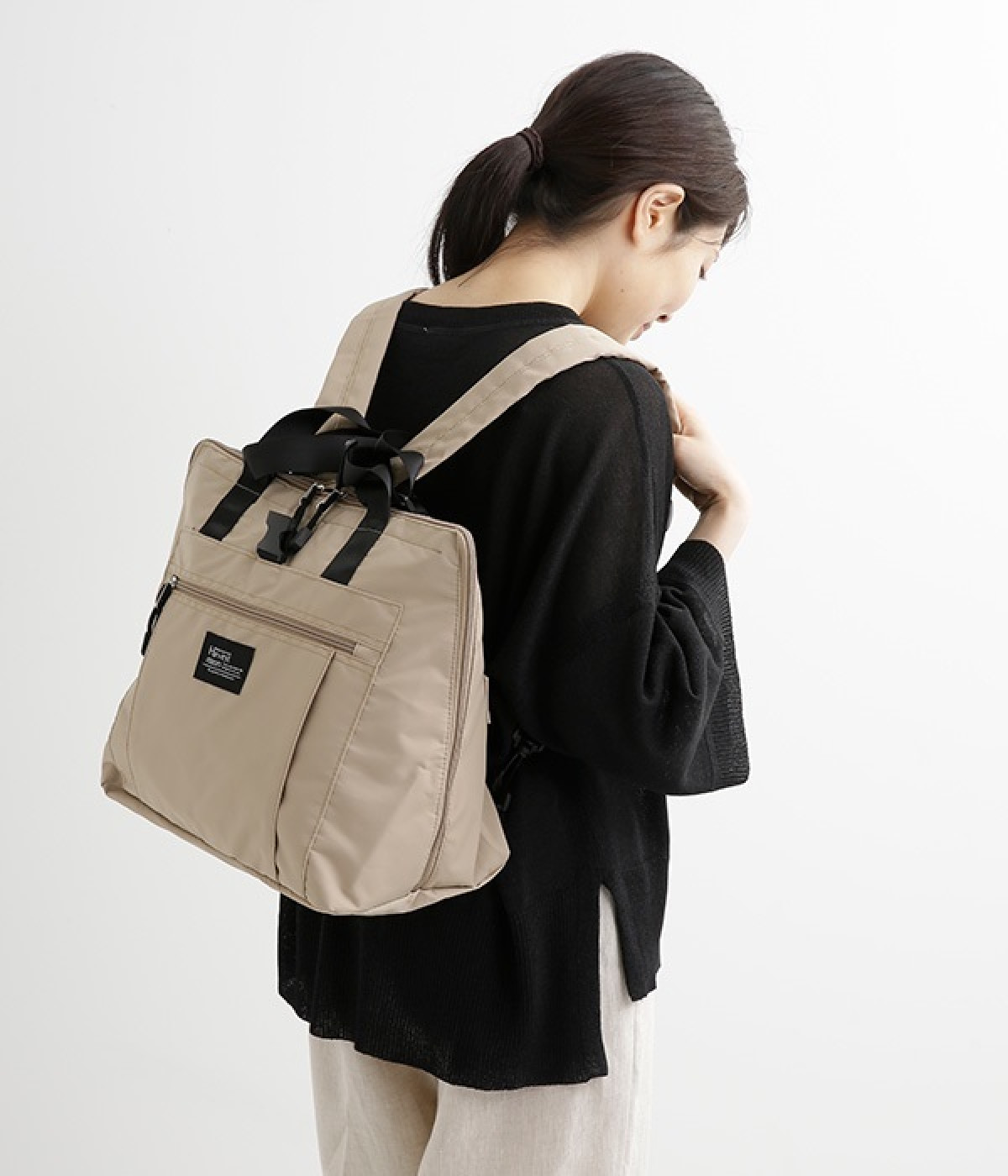 ２WAY　レジカゴバッグ(ベージュ-ONESIZE)