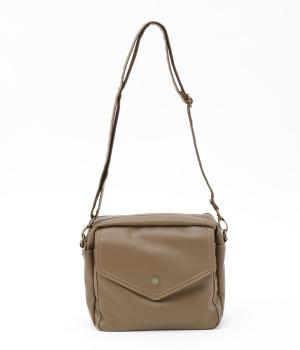 スクエアショルダーバッグ(ブラウン-ONESIZE)