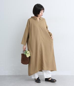 テンセルスラブポプリン　ワンピース(ベージュ-F)