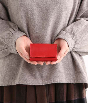 ルビーレザー　ミニウォレット(レッド-ONESIZE)