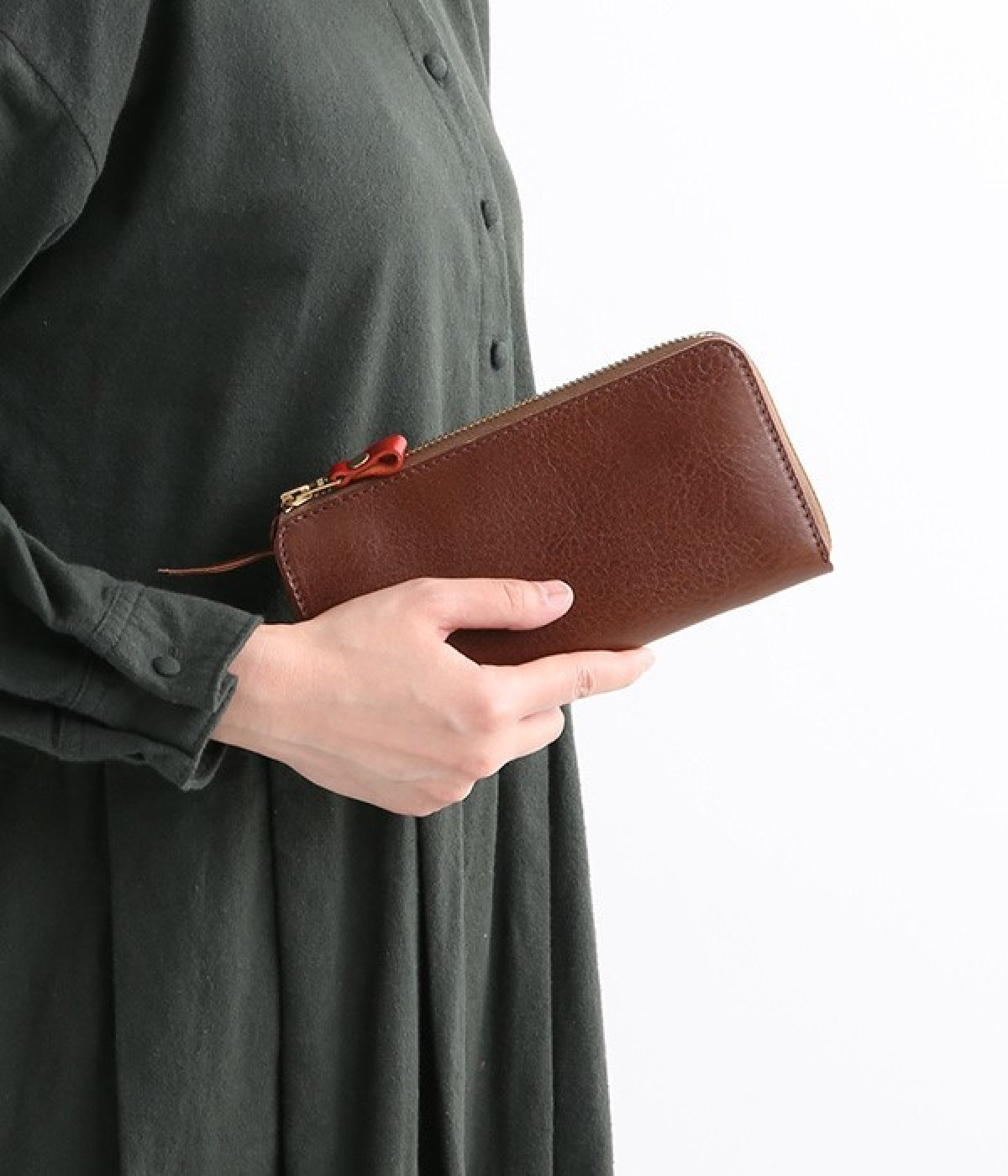 ルビーレザー　L字ロングウォレット(ブラウン-ONESIZE)