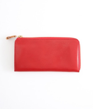 ルビーレザー　L字ロングウォレット(レッド-ONESIZE)