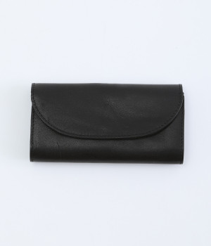 ぴったりフラップロングウォレット(ブラック-ONESIZE)