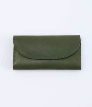 ぴったりフラップロングウォレット(グリーン-ONESIZE)