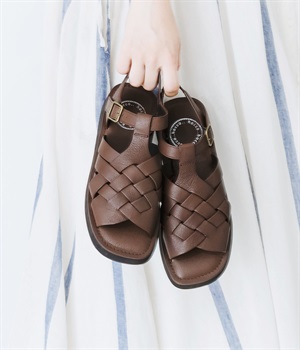 メッシュベルトサンダル(ダークブラウン-230)