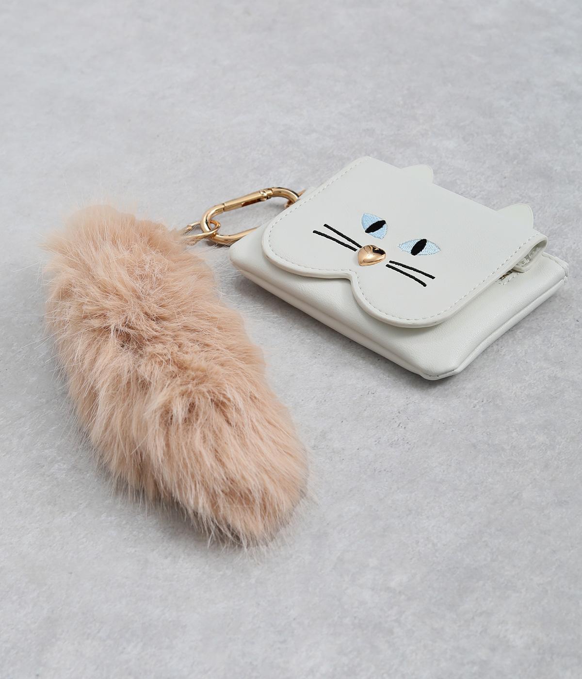 しっぽチャーム付ねこモチーフミニウォレット｜cache cache