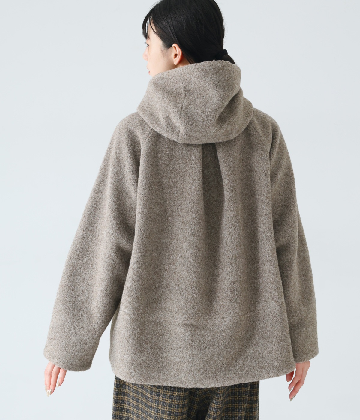 ブークレ フードショートコート｜&yarn（アンドヤーン）の商品詳細